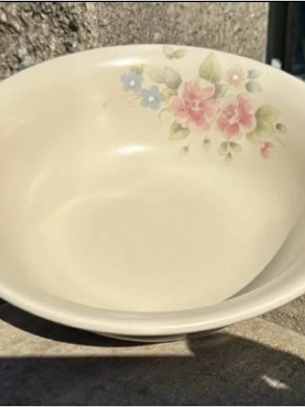 Floral Porcelain Dinner Plate - Pink and Blue Floral Design